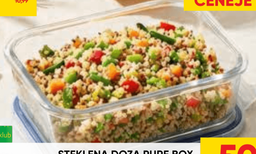 Steklena doza Pure Box - Akcija v trgovini Tuš