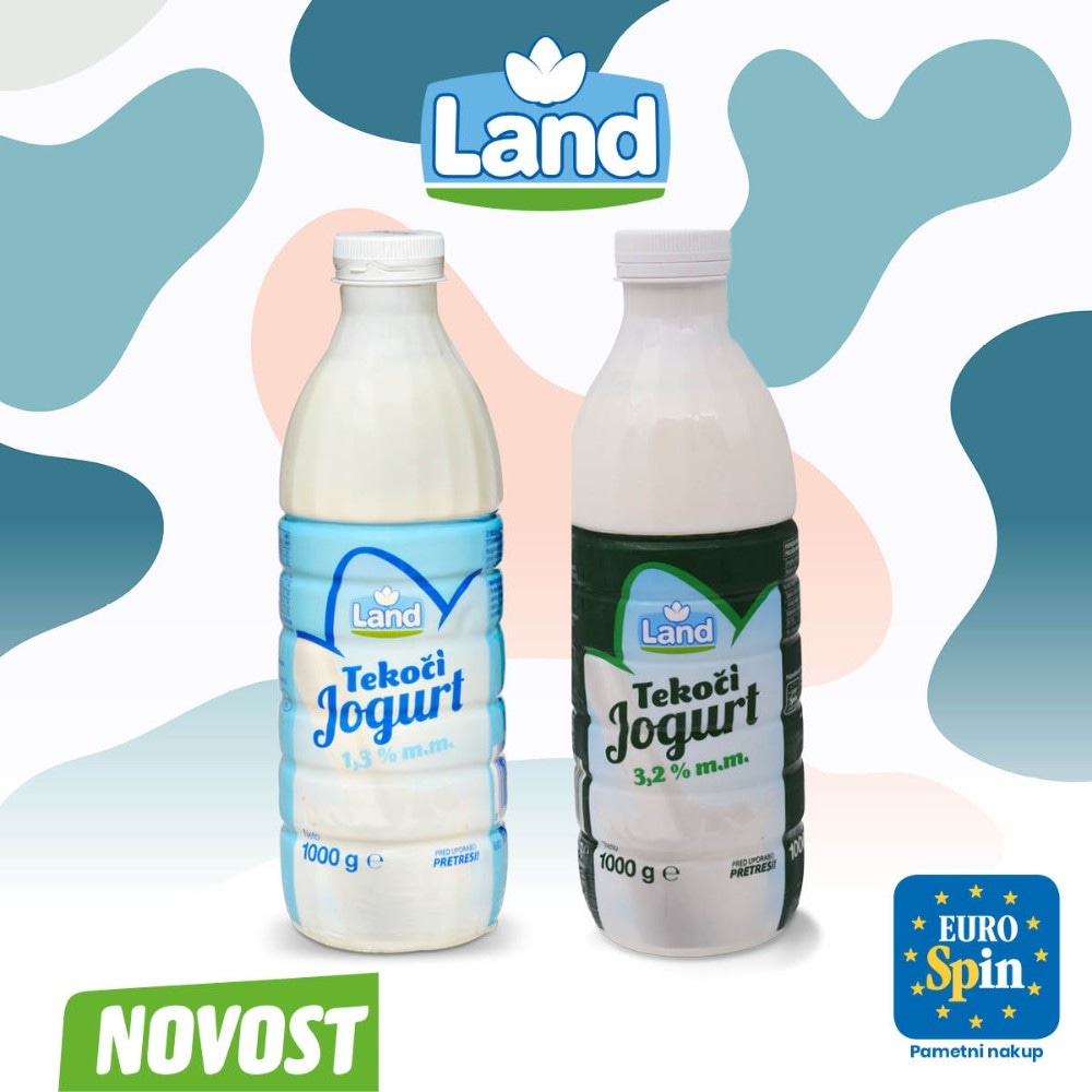 Lahki tekoči jogurt 1 kg Land Akcija v trgovini Eurospin
