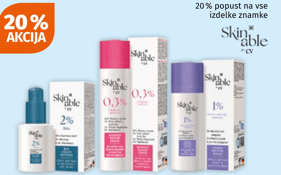 Izdelki znamke Skinable - Akcija v trgovini Mueller