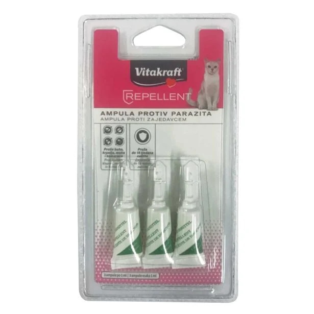 Vitakraft biocidne ampule za pse ali mačke 3x 1,5 ml ali 3x 1 ml - Akcija v trgovini E.Leclerc