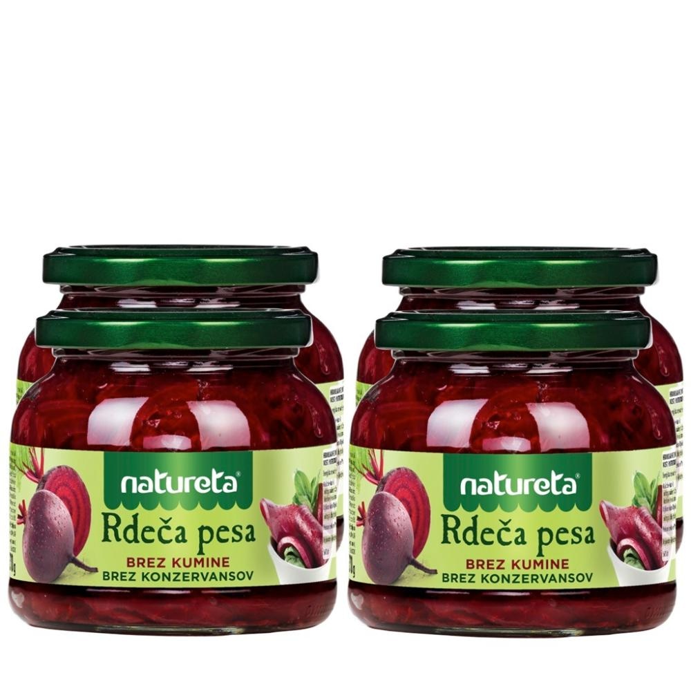 Rdeča pesa brez kumine Natureta paket 4 x 530 g - Akcija v trgovini Mercator