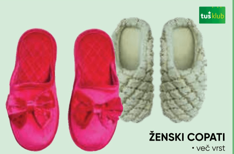 Ženski copati - Akcija v trgovini Tuš