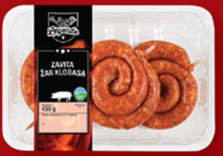 ŽAR LEGENDE Sveža zavita klobasa za žar 450 g - Akcija u trgovini Lidl