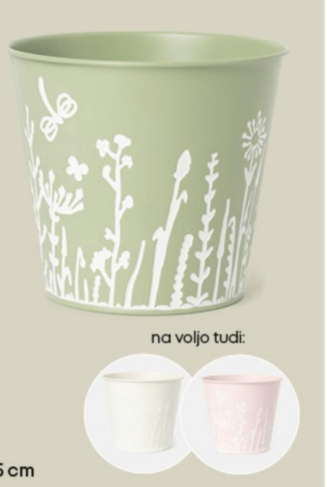 Kovinski cvetlični lonec - Akcija v trgovini Pepco