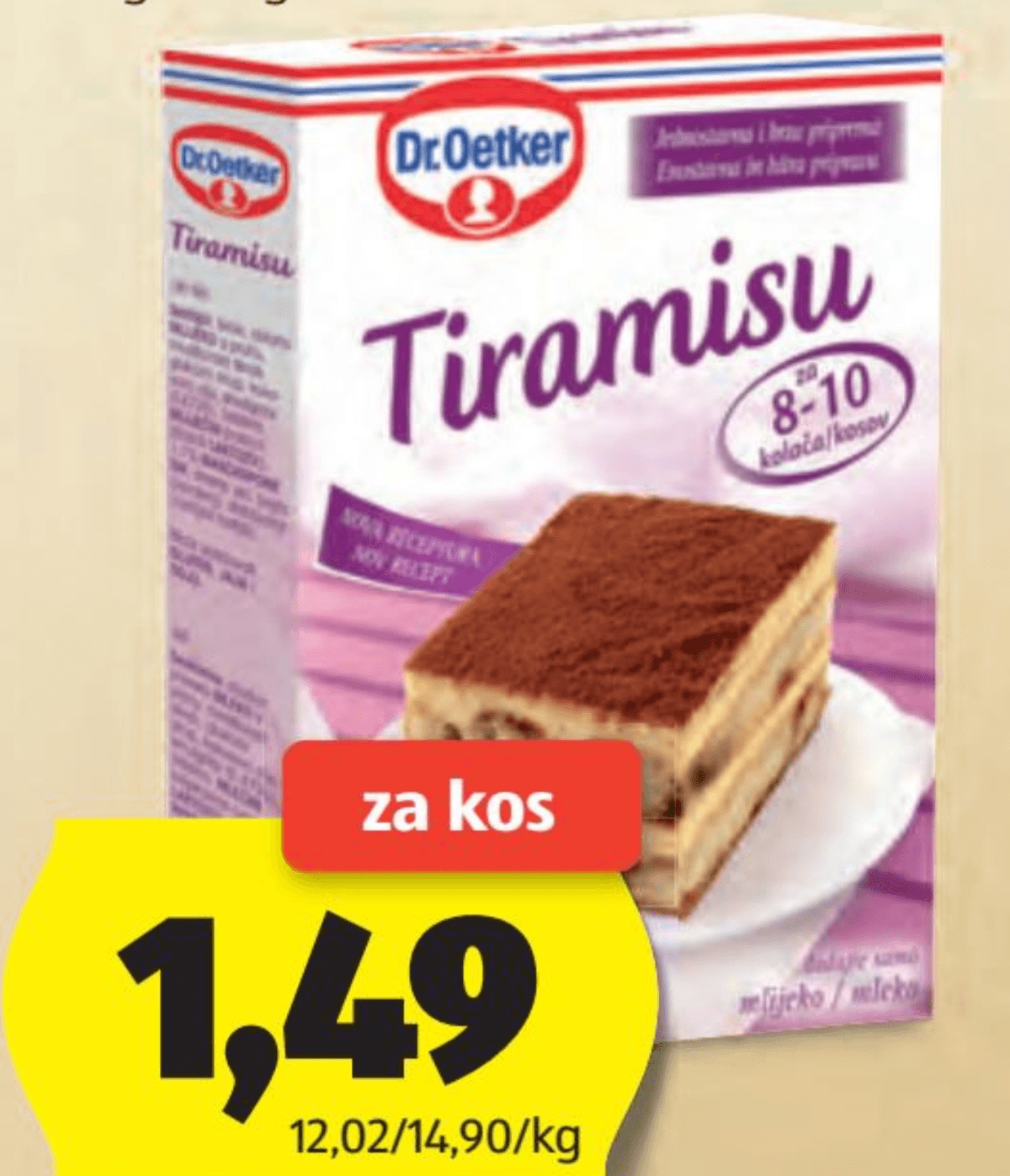 Desertna mešanica 124 g/100 g Dr. Oetker - Akcija v trgovini Hofer