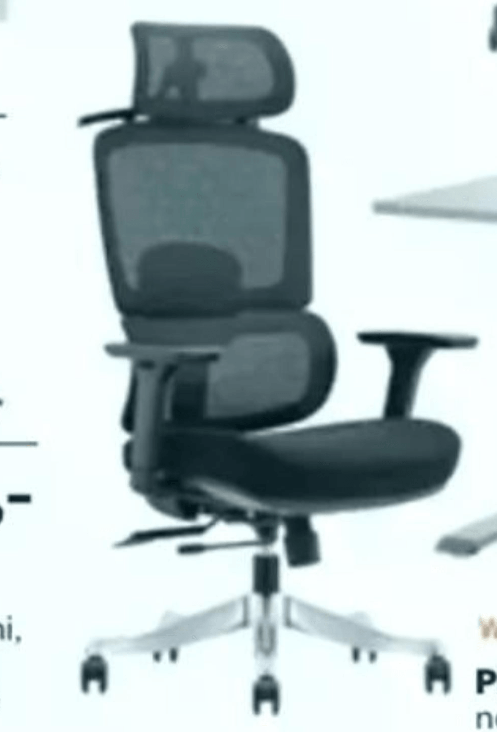 Pisarniški stol, tkanina, črna - Akcija v trgovini Rutar