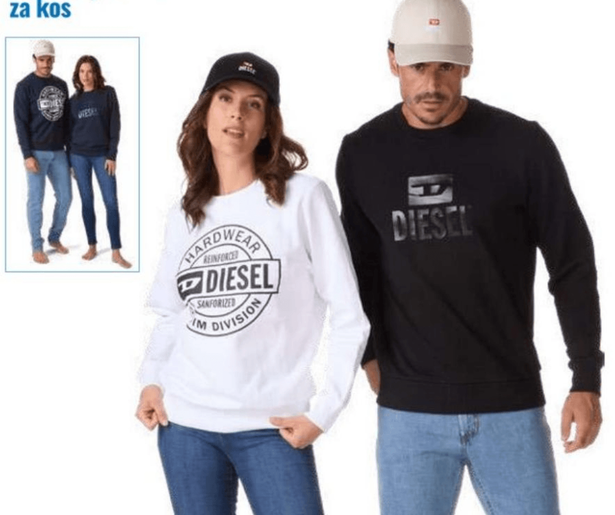 Moški/ženski pulover Diesel - Akcija v trgovini Eurospin