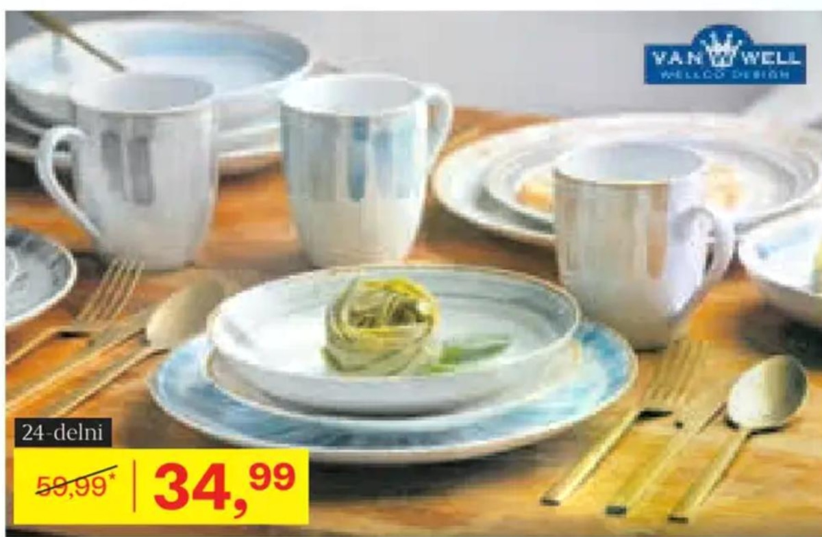 Kombinirani servis 24-delni Van Well - Akcija v trgovini Rutar