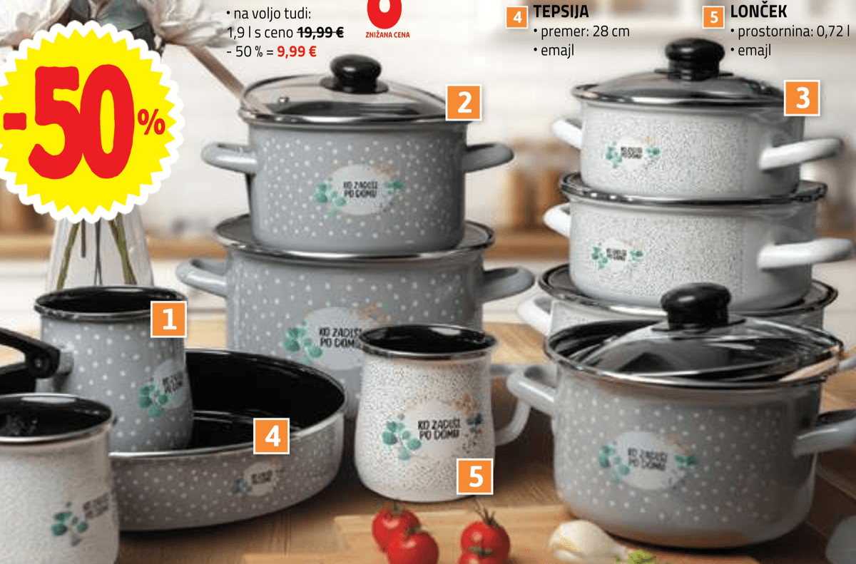 Visoka kozica s pokrovko 3,7 l - Akcija u trgovini E.Leclerc