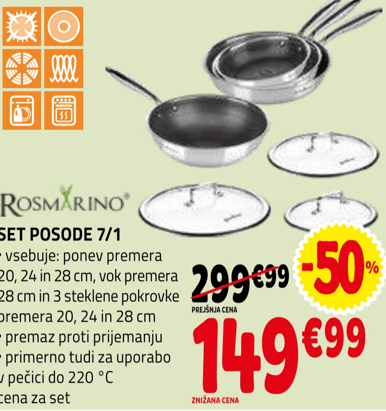 ROSMARINO SET POSODE 7/1 - Akcija v trgovini E.Leclerc