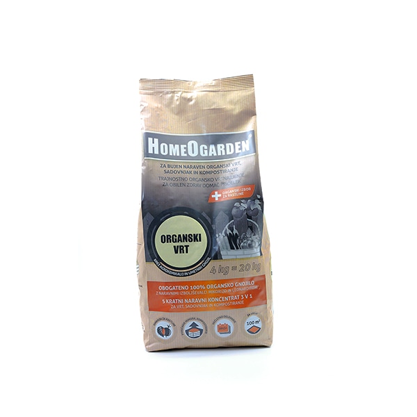 Trdno gnojilo Organski vrt 4 kg Homeogarden - Akcija v trgovini Pevex