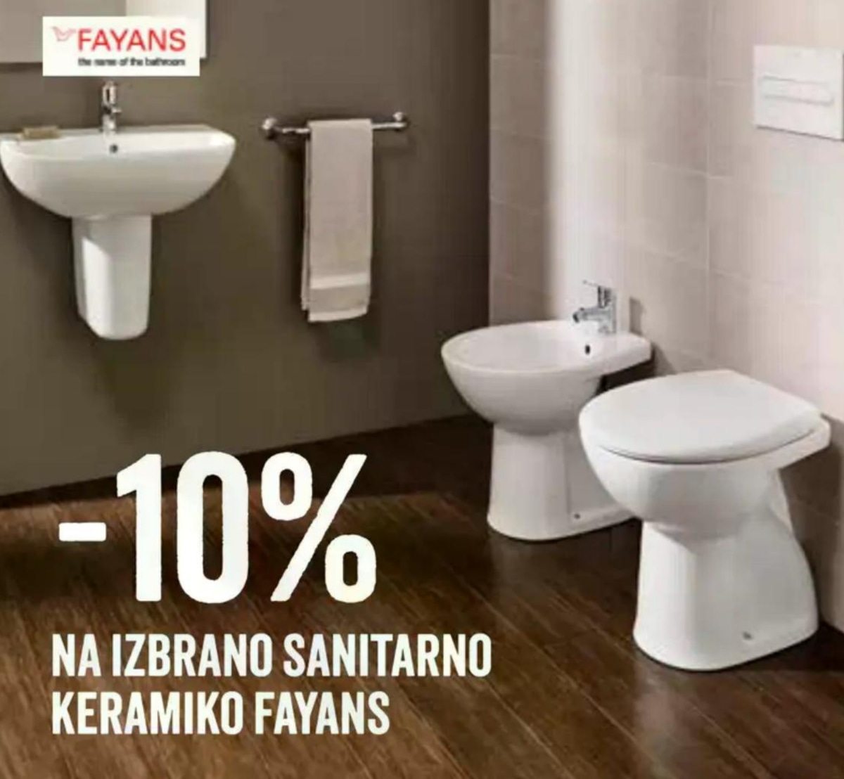 Sanitarna keramika Fayans - Akcija v trgovini Pevex