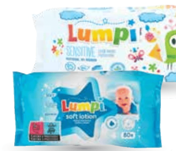 Vlažilni robčki Lumpi 80/1 - Akcija v trgovini Mercator