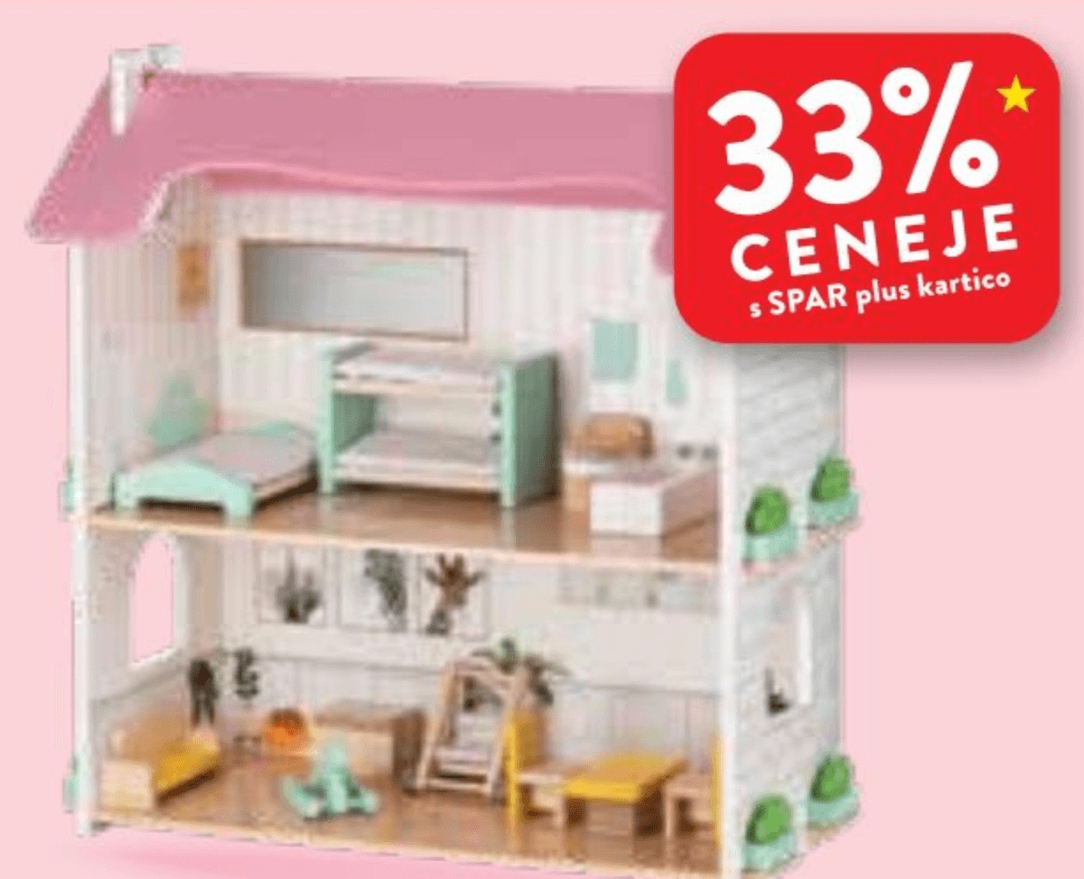 Hiša za punčke - Akcija v trgovini Spar