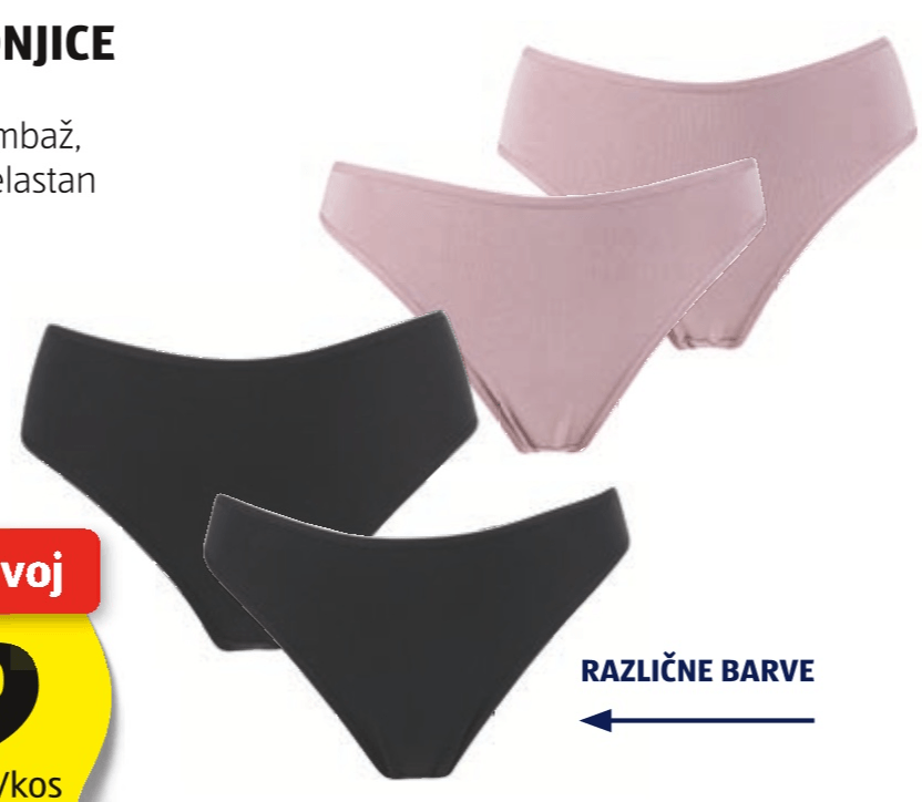 Ženske spodnjice 2 kosa - Akcija v trgovini Hofer