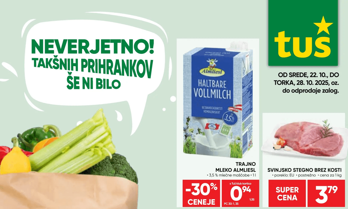 Tuš katalog Akcijska ponudba od 22.10. do 28.10.2025