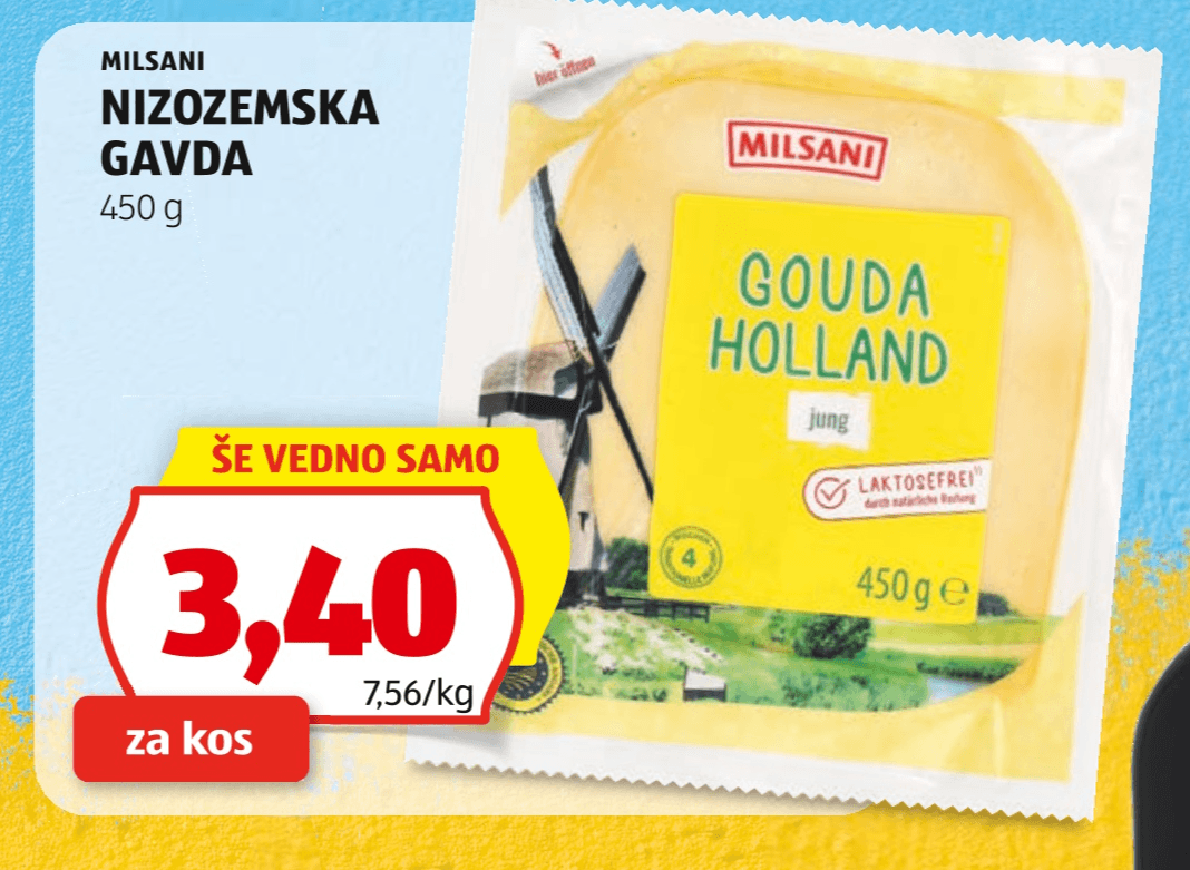 Milsani Nizozemska Gavda 450 g - Akcija v trgovini Hofer