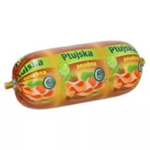 Ptujska posebna klobasa 800 g Perutnina Ptuj Akcija v trgovini E.Leclerc