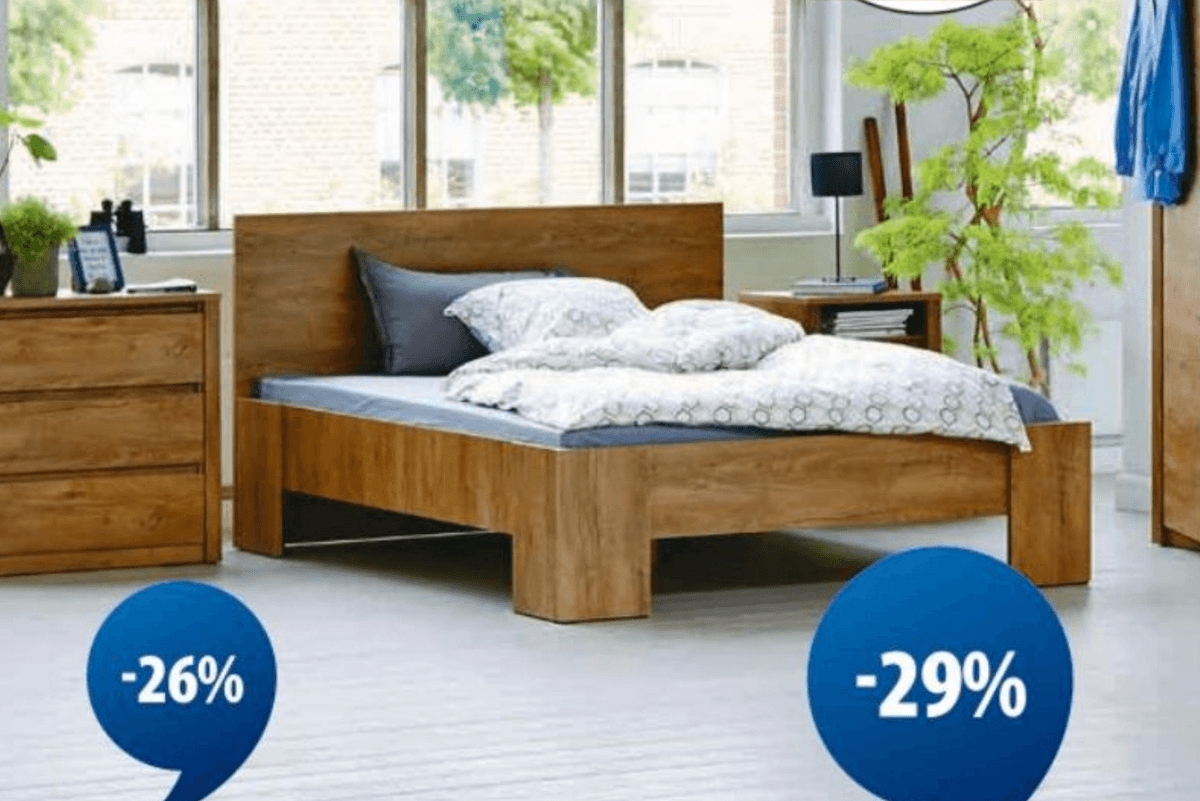 Posteljni okvir VEDDE 140x200 cm - Akcija v trgovini Jysk