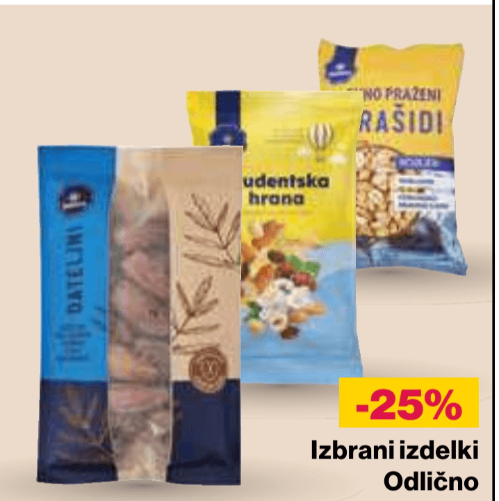 Izbrani izdelki Odlično - Akcija v trgovini Mercator