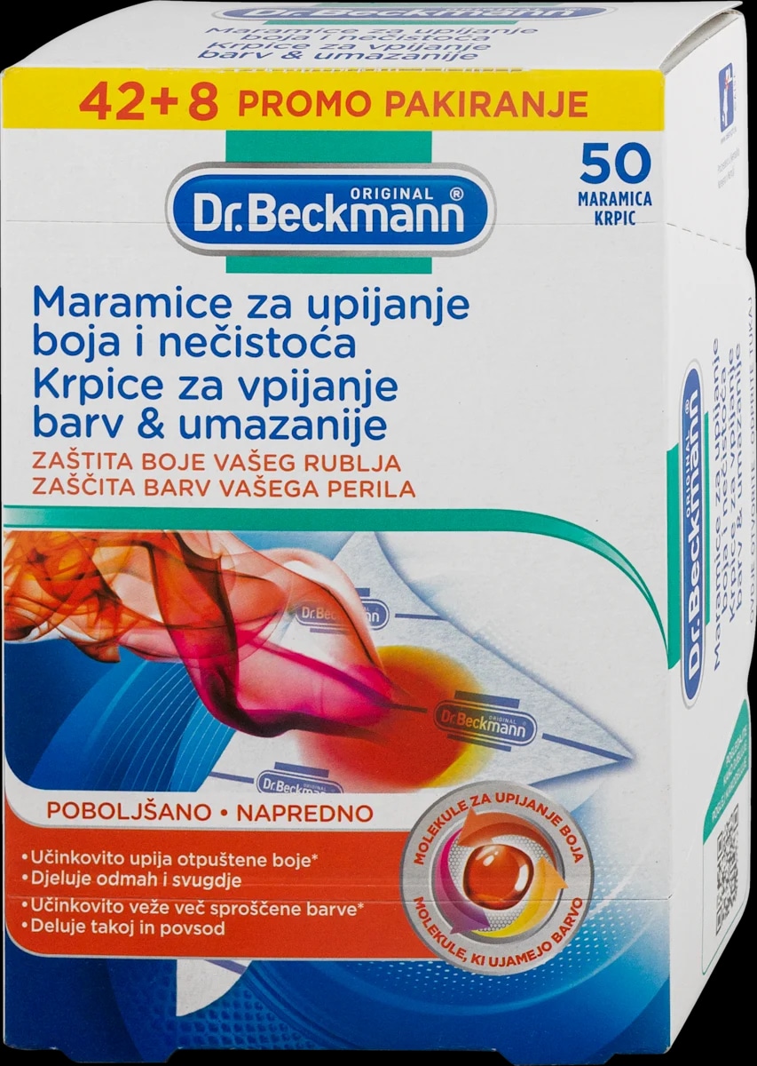 Dr. Beckmann Maramice za upijanje boja & nečistoća 24 - Akcija v trgovini Tuš