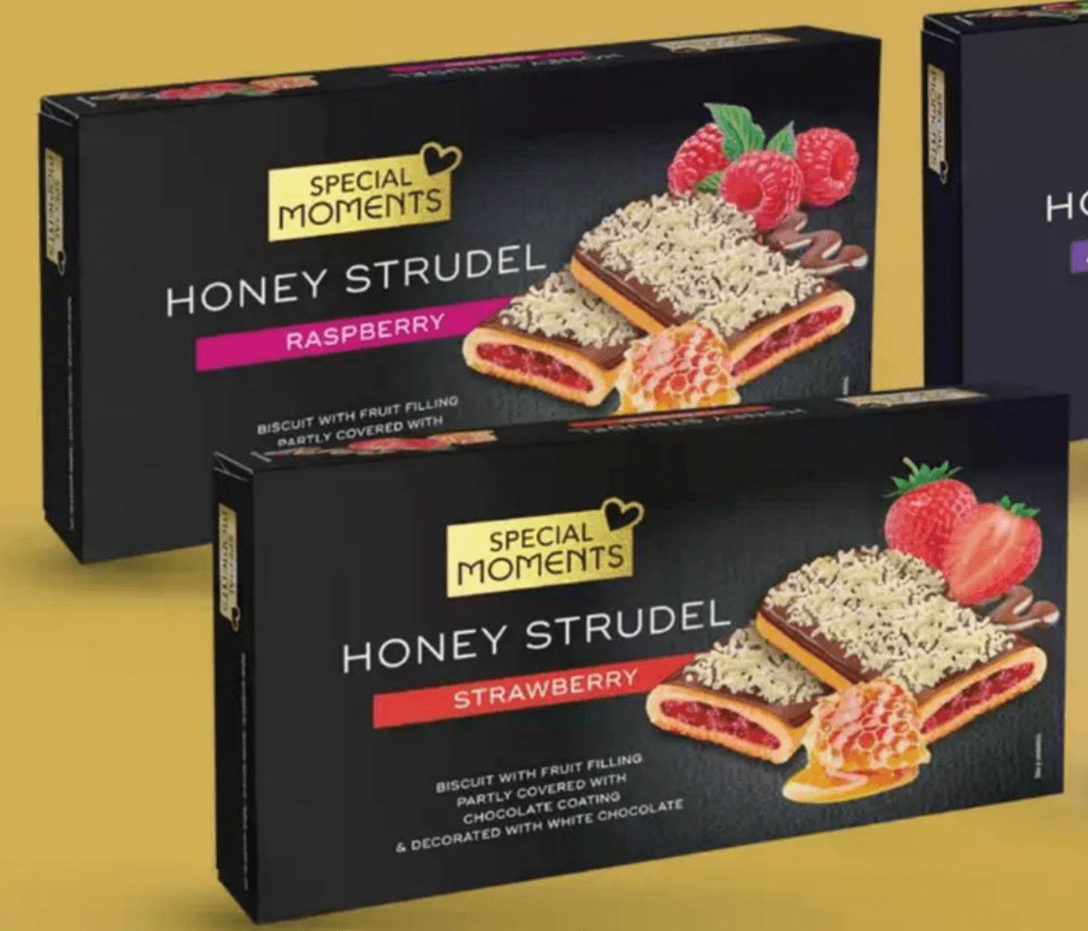 Piškoti medeni štrudlji Special Moments 145 g - Akcija v trgovini Mercator