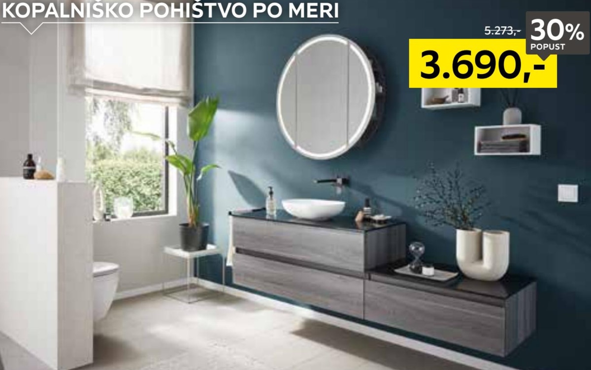 Kopalniško pohištvo po meri - Akcija v trgovini Lesnina