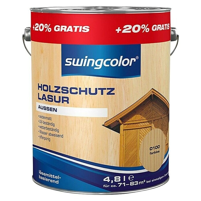Lazura za zaščito lesa 4,8 I swingcolor - Akcija v trgovini Bauhaus