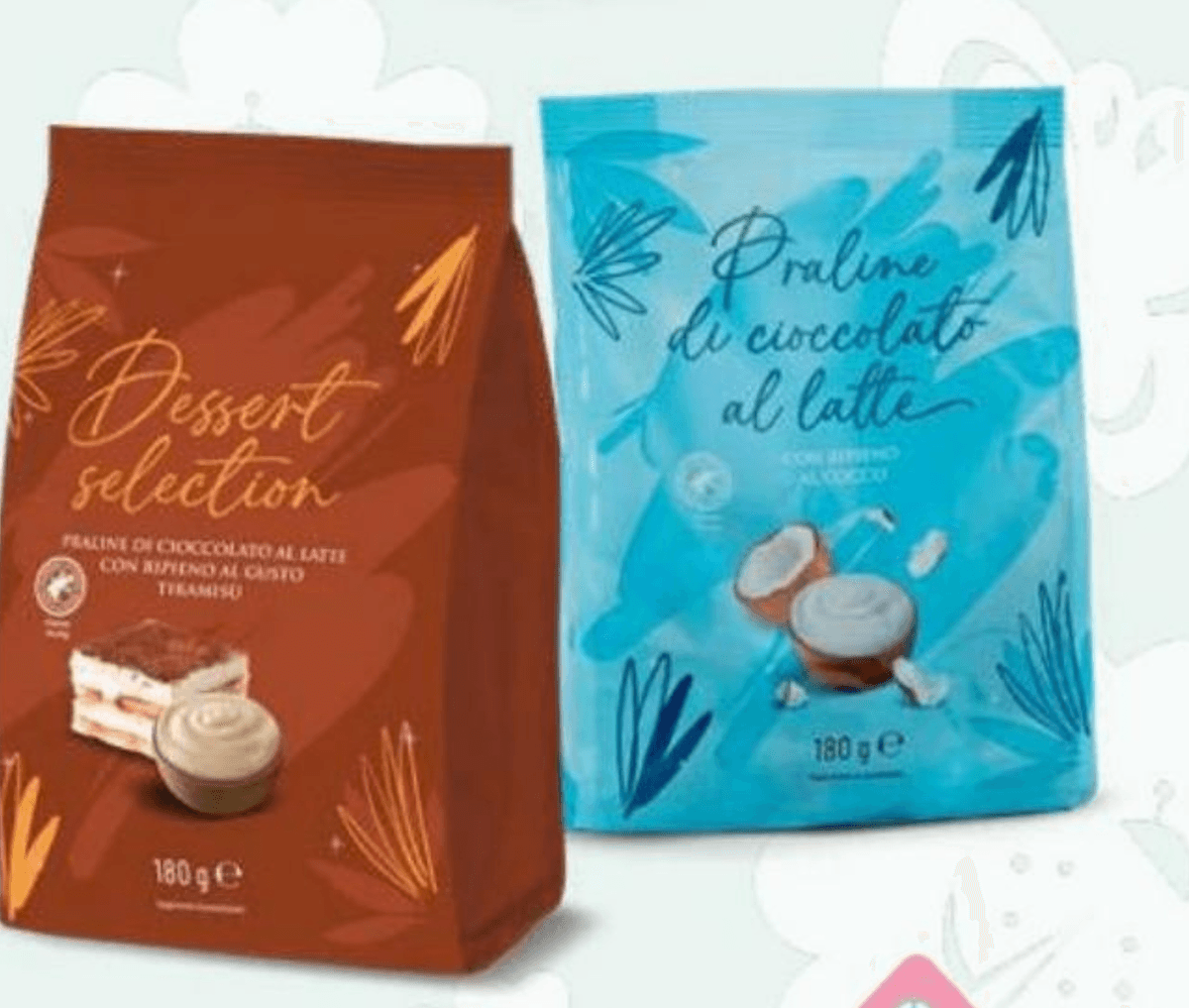 Čokoladni pralineji s kokosom/okusom tiramisuja 180 g - Akcija v trgovini Eurospin