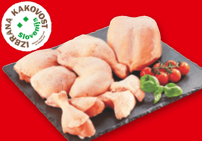 Slovensko sveže postrežno piščančje meso s kostjo - Akcija v trgovini Spar