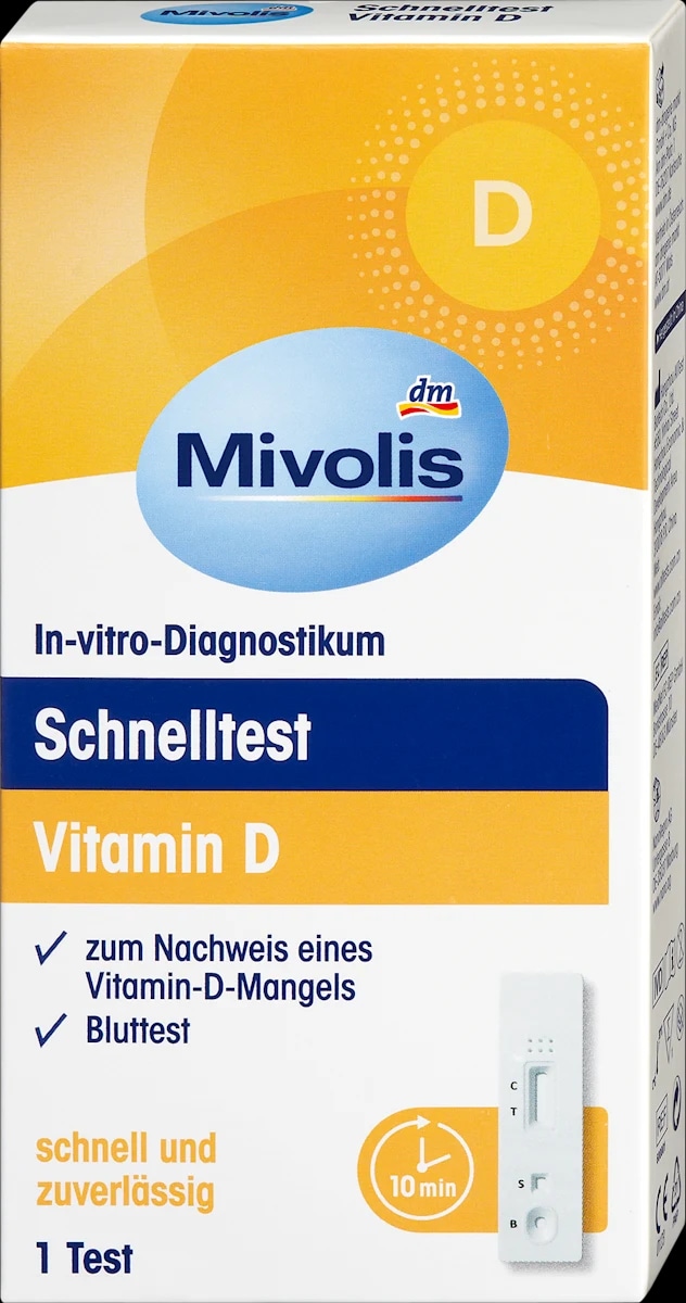 Mivolis hitri test za ugotavljanje pomanjkanja vitamina D 1 kos - Akcija v trgovini Dm