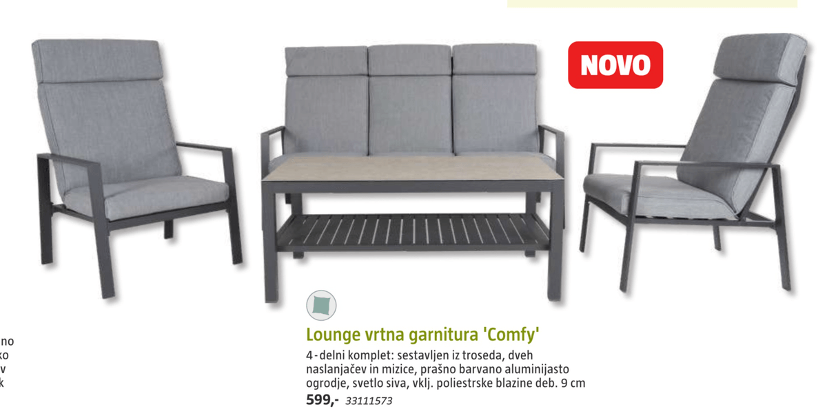 Lounge vrtna garnitura 'Comfy' - Akcija v trgovini Bauhaus