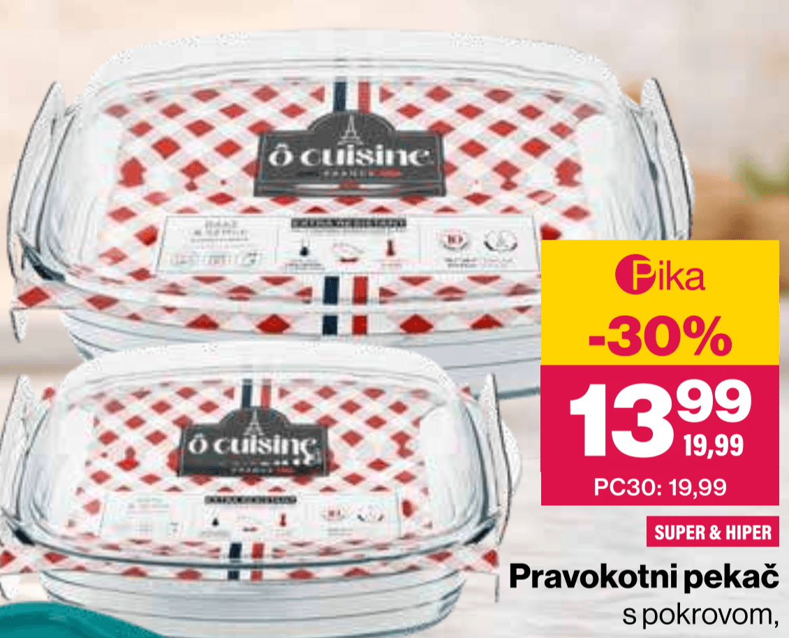 O Cuisine Pravokotni pekač 33 x 20 x 14 cm - Akcija v trgovini Mercator