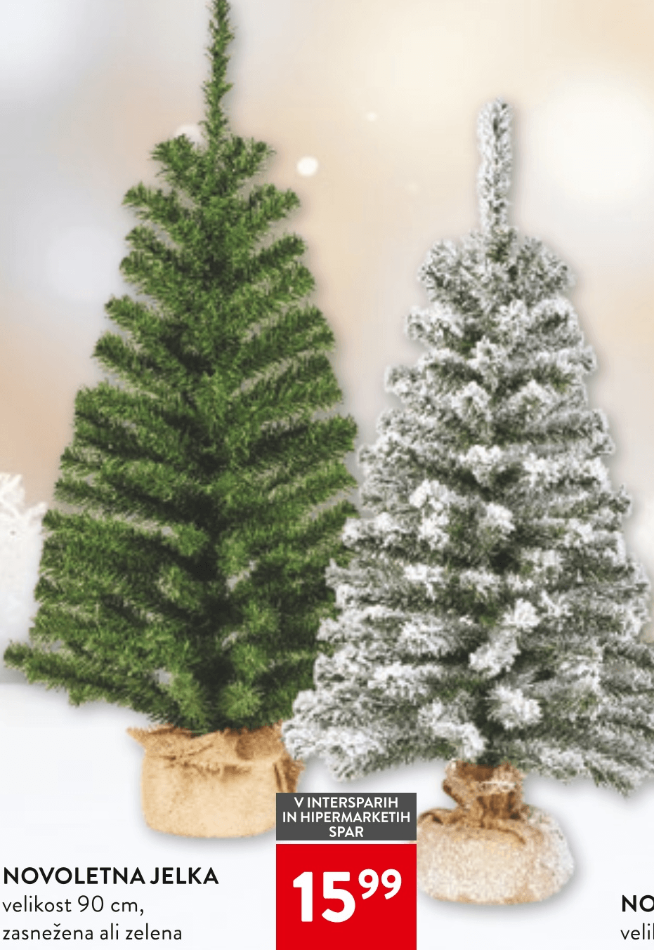 Novoletna jelka - Akcija v trgovini Spar