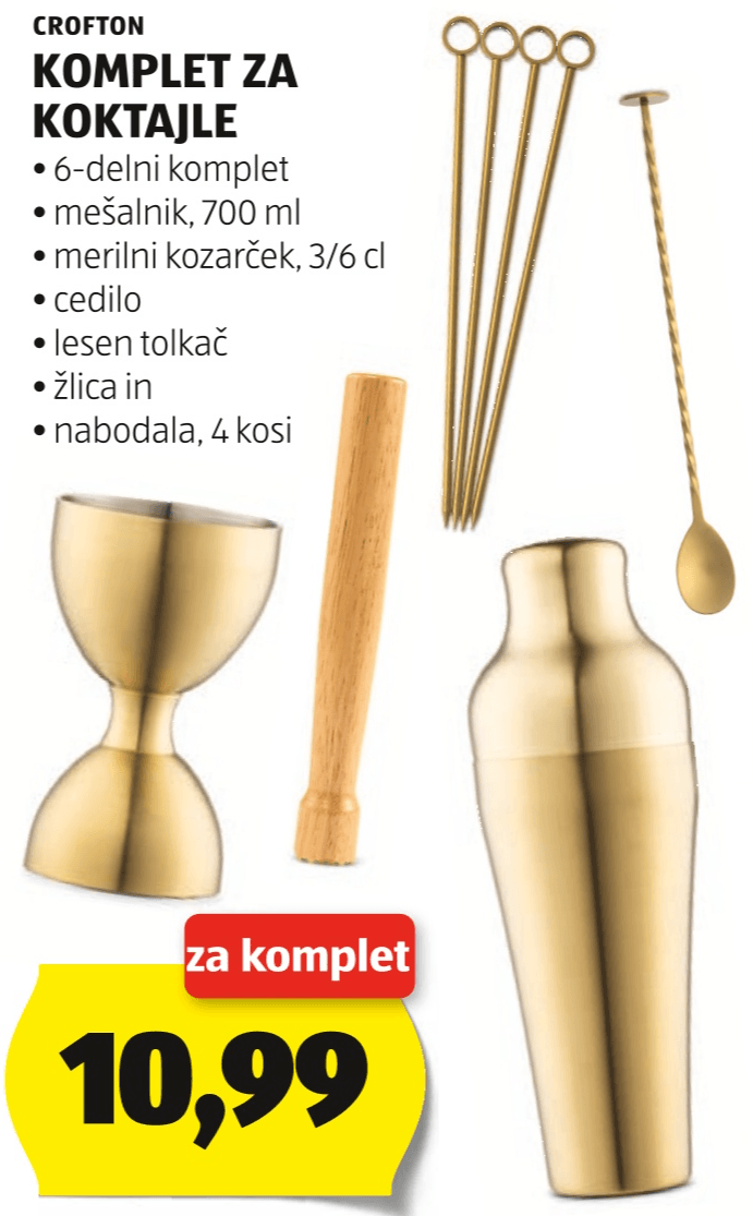 Crofton Komplet za koktajle - Akcija v trgovini Hofer