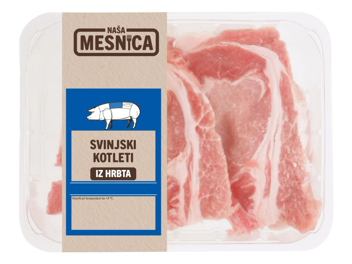 Naša mesnica Sveži svinjski kotleti 500 g - Akcija v trgovini Lidl