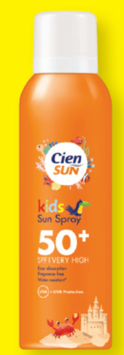 CIEN SUN Sprej za sončenje ZF 50+ 150 ml - Akcija v trgovini Lidl