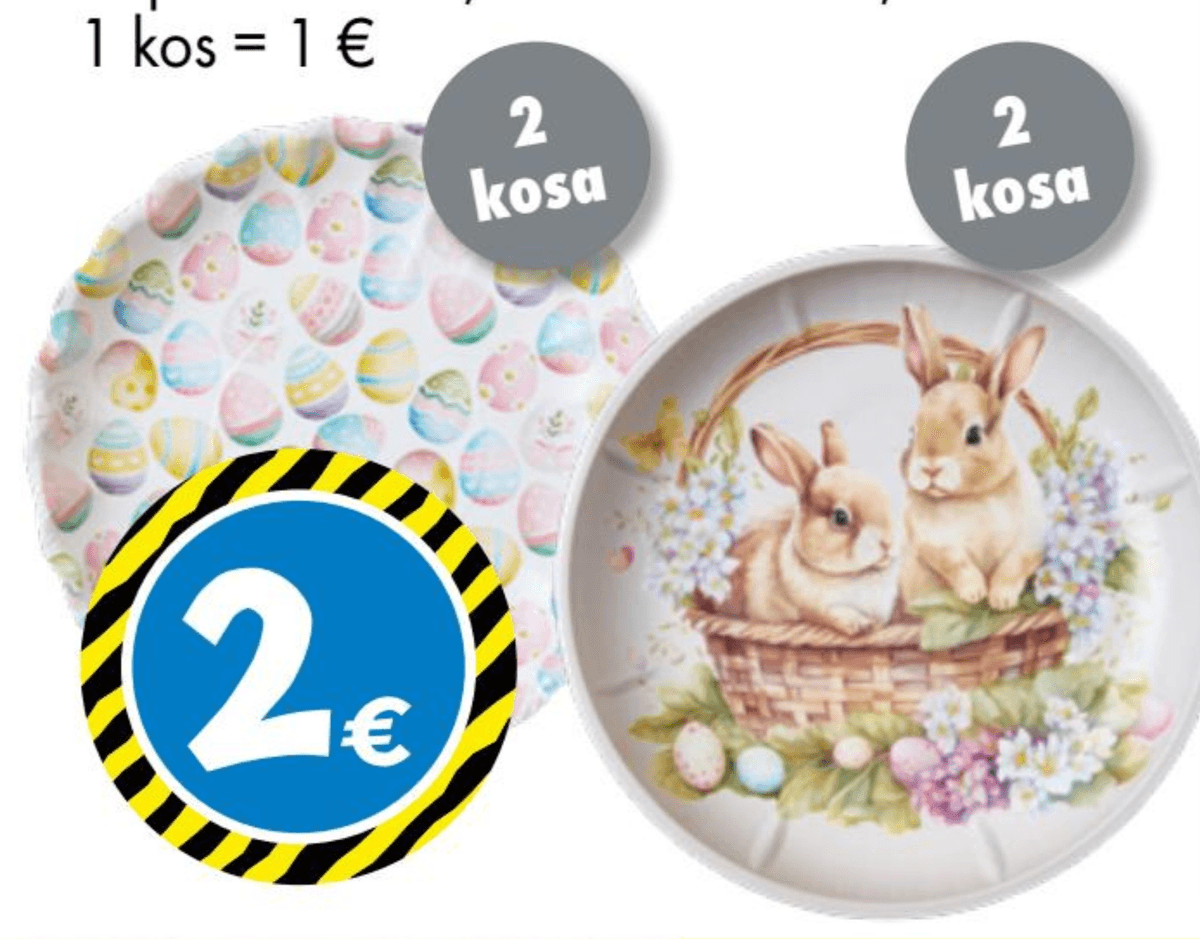 Krožnik iz lepenke 2 kosa - Akcija v trgovini Tedi