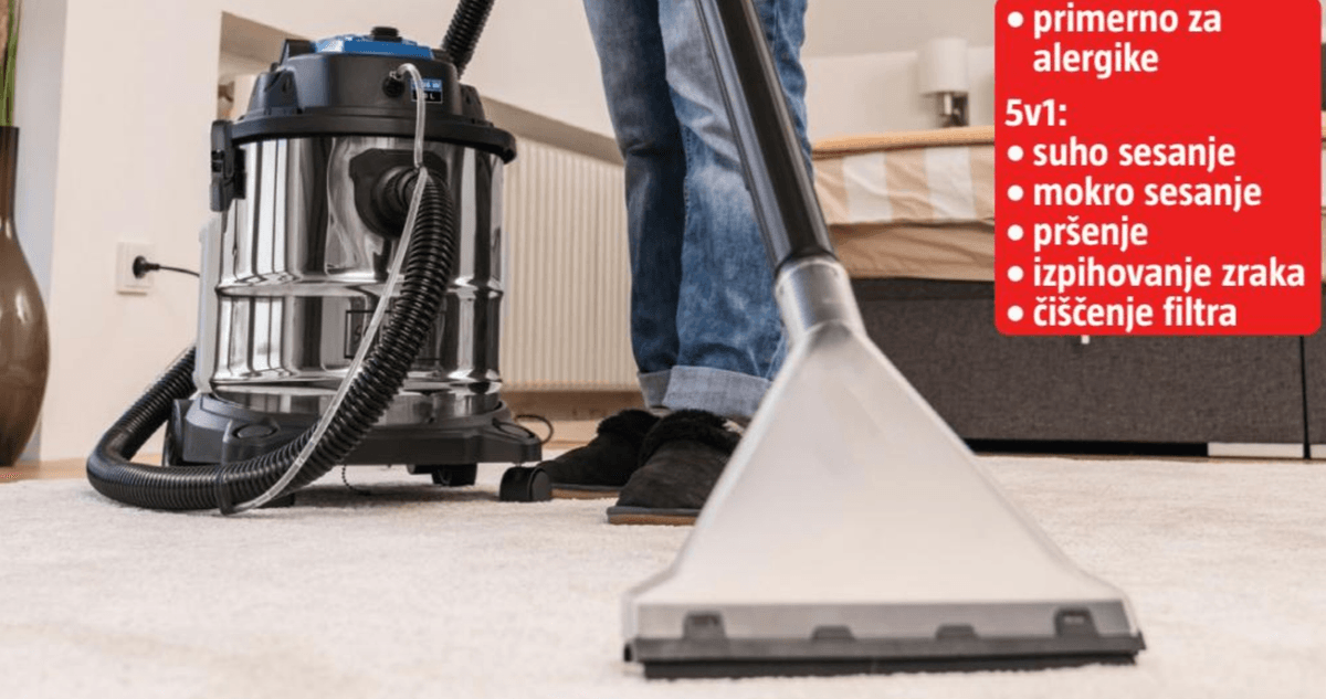 Mokro-suhi sesalnik 'SprayVac20' - Akcija v trgovini Bauhaus