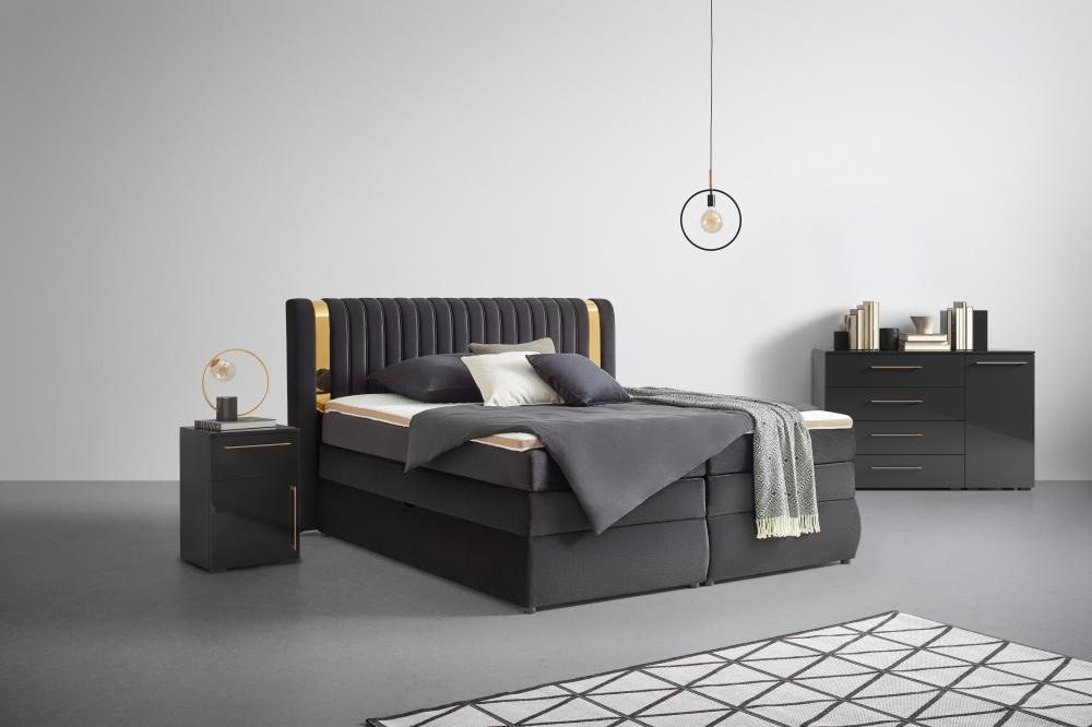 Postelja Boxspring Minola Gold WERSAL - Akcija v trgovini Mömax