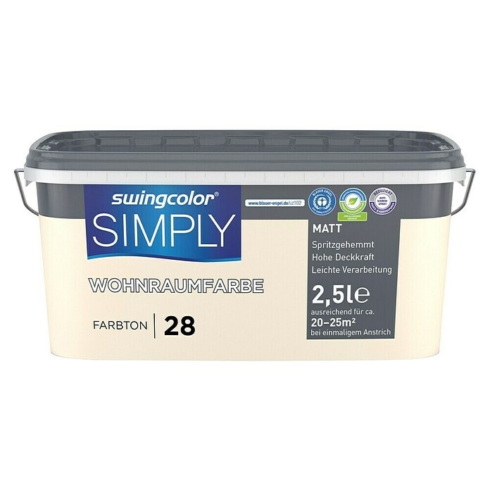 Notranja disperzijska barva 'Simply' 2,5 l swingcolor - Akcija v trgovini Bauhaus