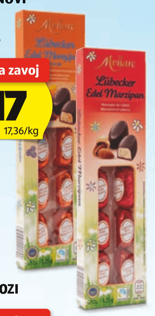 Monarc Marcipanovi pralineji 125 g - Akcija v trgovini Hofer