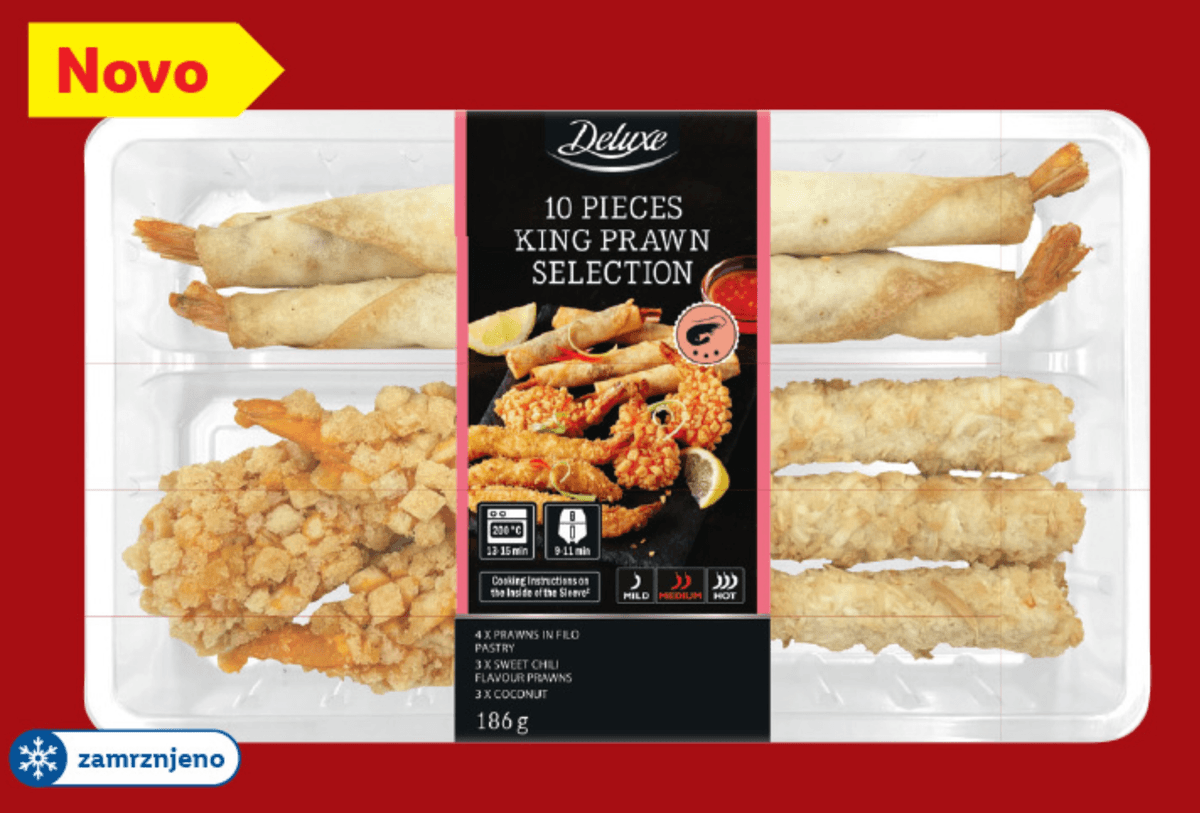Deluxe Kraljeve kozice v hrustljavi tempuri 186 g - Akcija v trgovini Lidl
