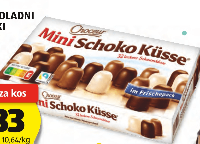 Choceur Mini čokoladni poljubčki 266 g - Akcija v trgovini Hofer