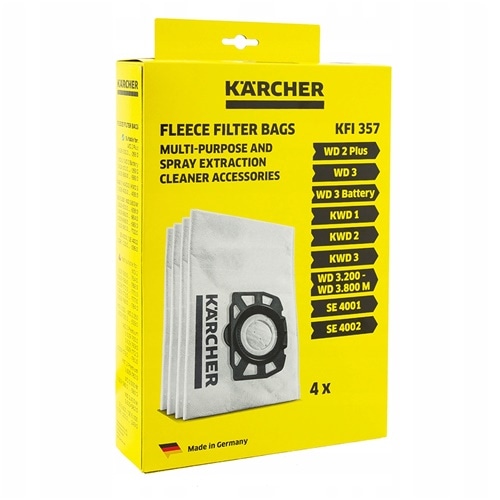 Kärcher Filtrska vrečka iz flisa KFI 357 4 kos - Akcija v trgovini Jager