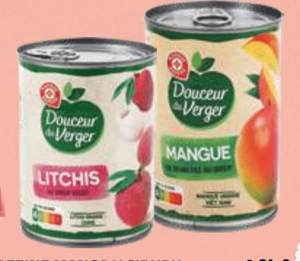 Douceur du Verger Rezine Manga v sirupu 425 g - Akcija v trgovini E.Leclerc