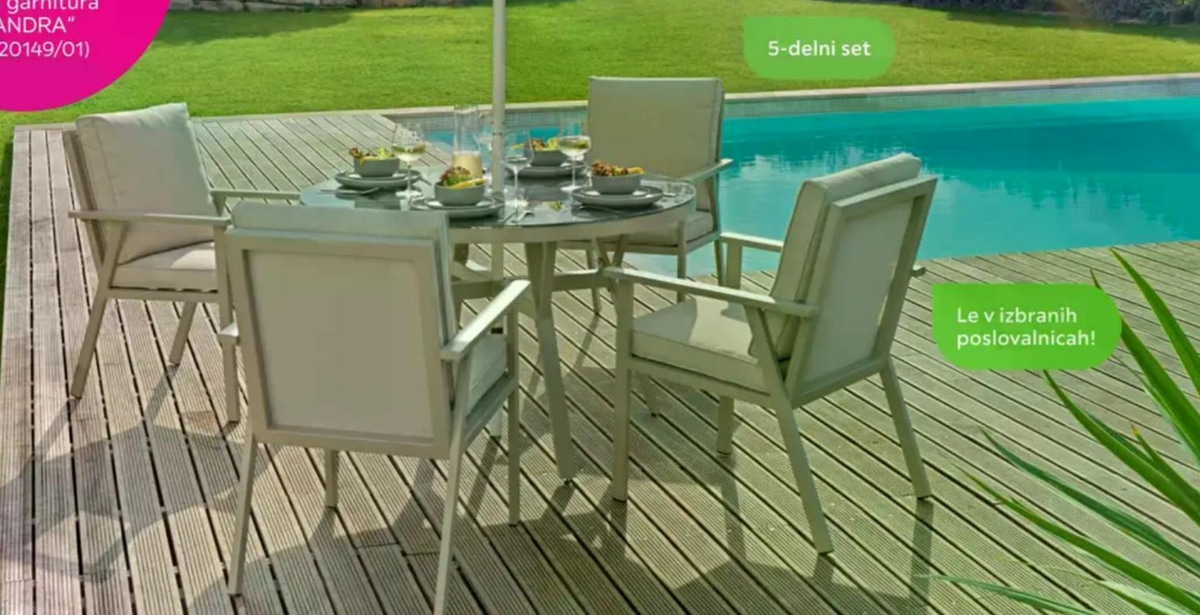 Vrtna garnitura "SANDRA" 5-delni set - Akcija v trgovini Mömax