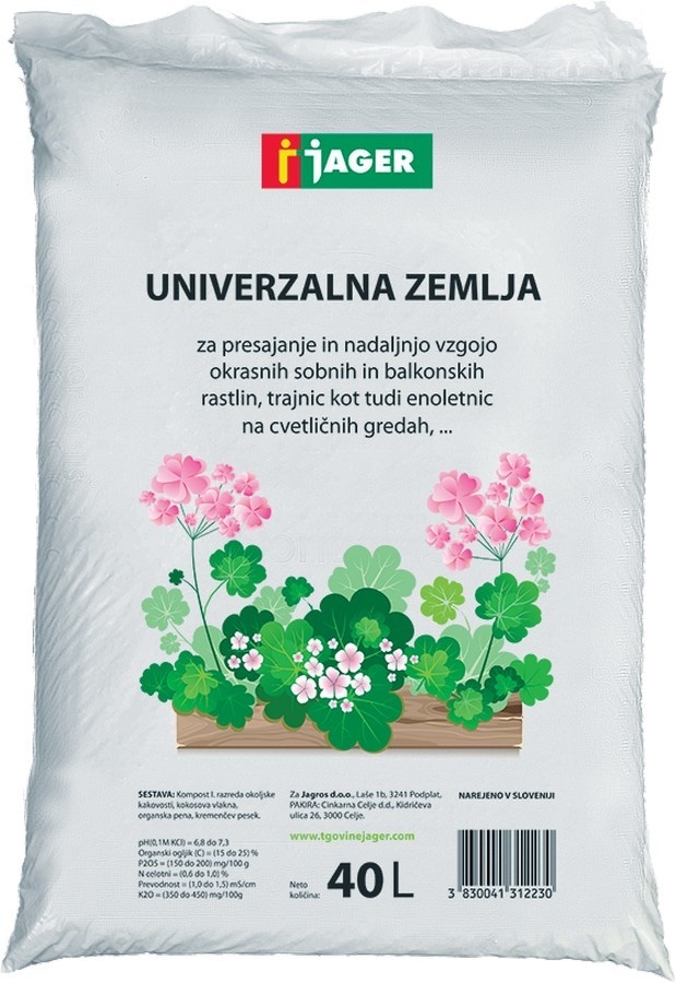 Univerzalna zemlja JAGER 40 L - Akcija v trgovini Jager