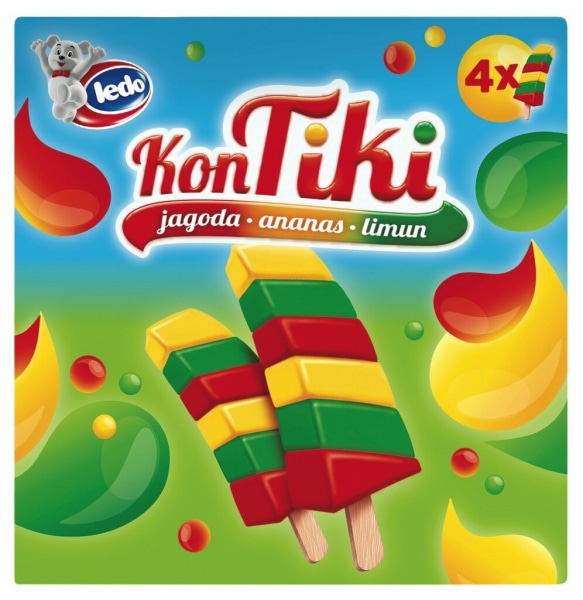 Sladoled KonTiki 4 x 70 ml ali 4 x 75 ml Ledo - Akcija v trgovini Mercator