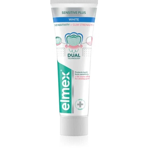 elmex Sensitive Plus Sensitivity + Gum Strength Whitening zobna krema 75 ml Akcija v trgovini Dm